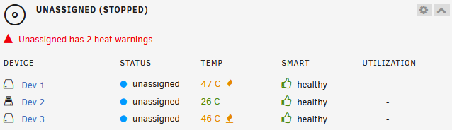 HDD Heat Warnings