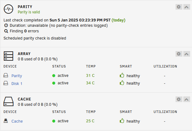 Parity Status Valid