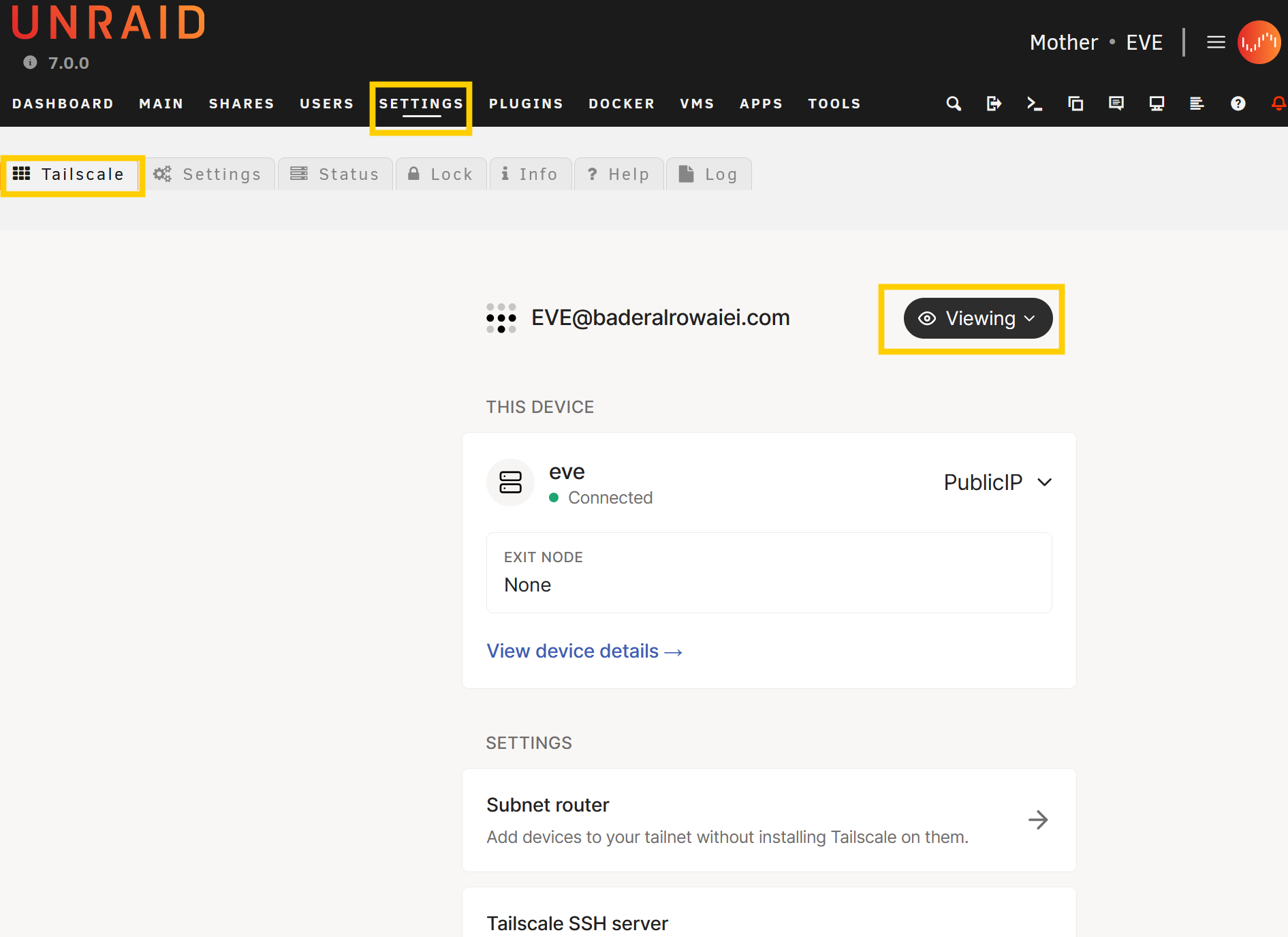 Tailscale Subnet Router