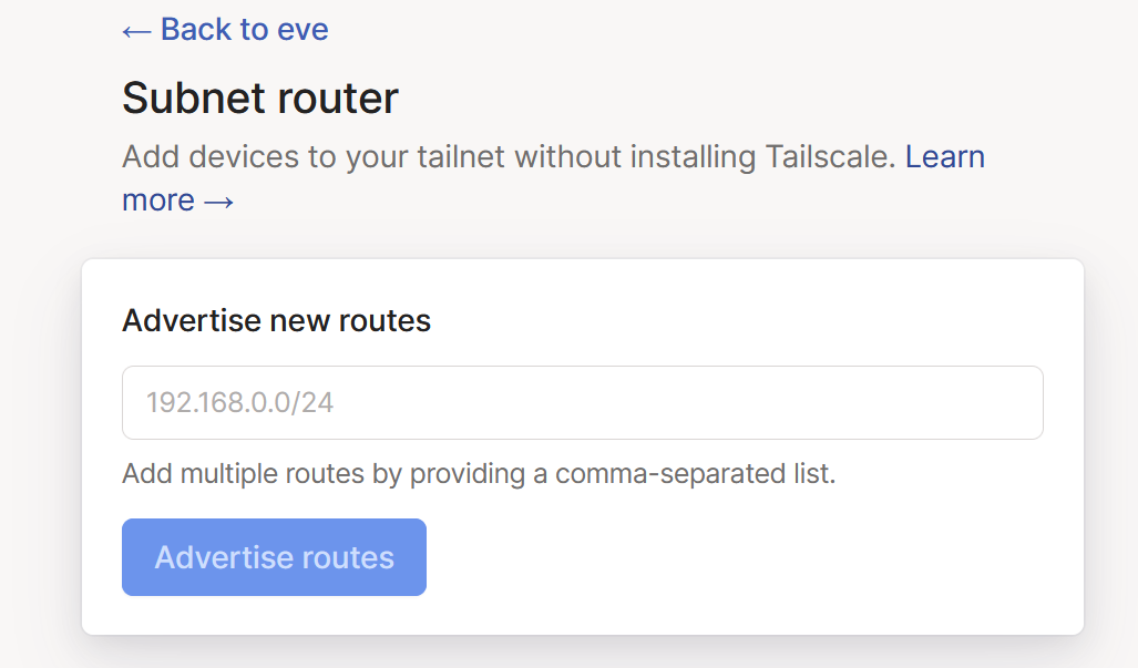 Advertise Routes